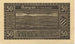 Hoym (heute: Seeland) - Stadt - 17.5.1921 - 50 Pfennig
