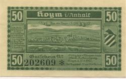 Hoym (heute: Seeland) - Stadt - 17.5.1921 - 50 Pfennig 