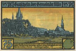 Hüls (heute: Krefeld) - Gemeinde - 1.11.1921 - 75 Pfennig