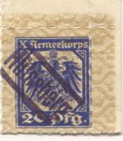 Hülseberg (heute: Osterholz-Scharmbeck) - X.Armeekorps - -- - 20 Pfennig