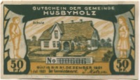 Husbyholz (heute: Husby) - Gemeinde - 1.7.1921 - 31.12.1921 - 50 Pfennig