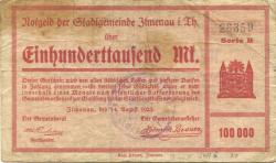 Ilmenau - Stadt - 14.8.1923 - 100000 Mark 