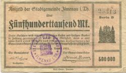 Ilmenau - Stadt - 14.8.1923 - 500000 Mark 