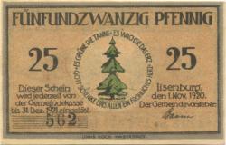 Ilsenburg - Gemeinde - 1.11.1920 - 31.12.1921 - 25 Pfennig 