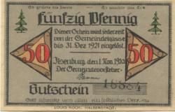 Ilsenburg - Gemeinde - 1.11.1920 - 31.12.1921 - 50 Pfennig 