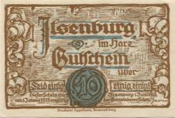 Ilsenburg - Gemeinde - 1.6.1921 - 1.1.1923 - 10 Pfennig 