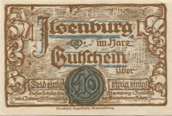 Ilsenburg - Gemeinde - 1.6.1921 - 1.1.1923 - 10 Pfennig