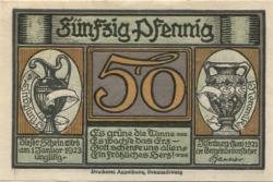 Ilsenburg - Gemeinde - 1.6.1921 - 1.1.1923 - 50 Pfennig 