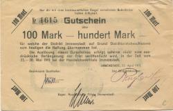 Immenstadt - Bezirk Sonthofen -  23.4.1919 - 30.5.1919 - 100 Mark 