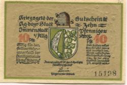 Immenstadt - Stadt - 1.4.1918 - 10 Pfennig 