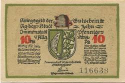 Immenstadt - Stadt - 1.4.1918 - 10 Pfennig