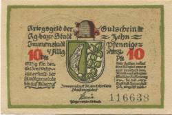 Immenstadt - Stadt - 1.4.1918 - 10 Pfennig 