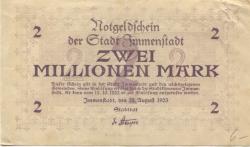 Immenstadt - Stadt - 25.8.1923 - 15.10.1923 - 2 Millionen Mark 