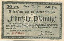 Itzehoe - Stadt - 1.10.1918 - 50 Pfennig 