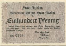 Itzehoe - Stadt - - 30.9.1921 - 100 Pfennig 