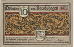 Jacobshagen (heute: PL-Dobrzany) - Stadt - 1920 - 10 Pfennig 