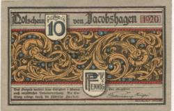 Jacobshagen (heute: PL-Dobrzany) - Stadt - 1920 - 10 Pfennig 