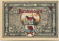 Jacobshagen (heute: PL-Dobrzany) - Stadt - 1920 - 25 Pfennig 