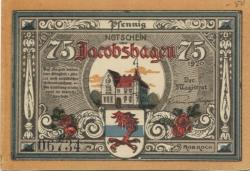 Jacobshagen (heute: PL-Dobrzany) - Stadt - 1920 - 75 Pfennig 