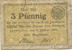 Jarotschin (heute: PL-Jarocin) - Stadt - 9.1.1917 - 5 Pfennig 