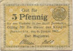 Jarotschin (heute: PL-Jarocin) - Stadt - 9.1.1917 - 5 Pfennig 