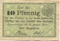 Jarotschin (heute: PL-Jarocin) - Stadt - 9.1.1917 - 10 Pfennig 