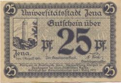 Jena - Stadt - 1.8.1920 - 25 Pfennig 