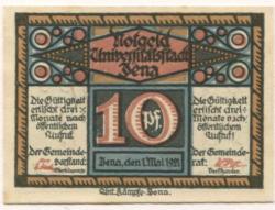 Jena - Stadt - 1.5.1921 - 10 Pfennig 