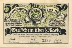 Jena - Spielvereinigung Jena 08 eV - - 31.12.1921 - 50 Pfennig