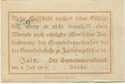 Juist - Gemeinde - 4.7.1919 - 25 Pfennig 