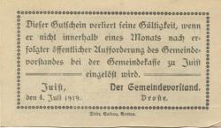 Juist - Gemeinde - 4.7.1919 - 50 Pfennig 