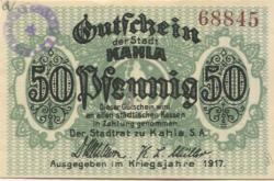 Kahla - Stadt - 1917 - 31.12.1919 - 50 Pfennig 