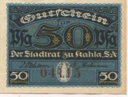 Kahla - Stadt - 1920 - 50 Pfennig 