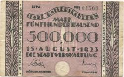 Kaiserslautern - Stadt - 15.8.1923 - 500000 Mark
