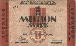 Kaiserslautern - Stadt - 15.8.1923 - 1 Million Mark