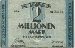Kaiserslautern - Stadt - 15.8.1923 - 2 Millionen Mark