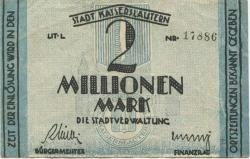 Kaiserslautern - Stadt - 15.8.1923 - 2 Millionen Mark