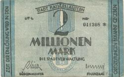 Kaiserslautern - Stadt - 15.8.1923 - 2 Millionen Mark