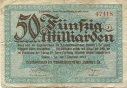Kamenz - Amtshauptmannschaft - 1.11.1923 - 50 Milliarden Mark