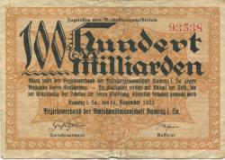 Kamenz - Amtshauptmannschaft - 1.11.1923 - 100 Milliarden Mark