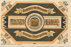 Kandrzin-Pogorzelletz (heute: PL-Kedrzierzyn) - Gemeinde - 6.6.1921 - 1/2 Mark