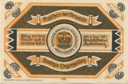 Kandrzin-Pogorzelletz (heute: PL-Kedrzierzyn) - Gemeinde - 6.6.1921 - 3 Mark 