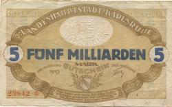 Karlsruhe - Stadt - 23.8.1923 - 5 Milliarden Mark