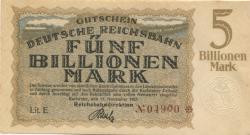 Karlsruhe - Reichsbahndirektion - 15.11.1923 - 5 Billionen Mark