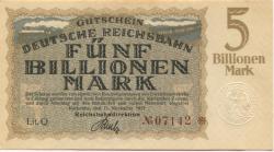 Karlsruhe - Reichsbahndirektion - 15.11.1923 - 5 Billionen Mark