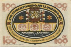 Katscher (heute: PL-Kietrz) - Stadt - 12.10.1921 - 31.12.1922 - 100 Pfennig