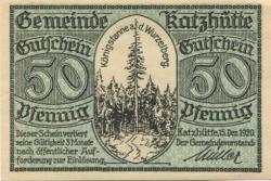Katzhütte - Gemeinde - 15.12.1920 - 50 Pfennig 