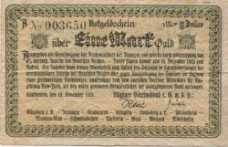 Kaufbeuren - Allgäuer Vereinsbank und Milchwirtschaftlicher Landesverband eV - 19.11.1923 - 15.12.1923 - 1 Gold-Mark