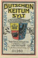 Keitum (heute: Sylt) - Gemeinde - - 1.10.1921 - 2 Mark