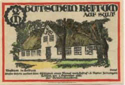 Keitum (heute: Sylt) - Gemeinde - 1.9.1921 - 2 Mark